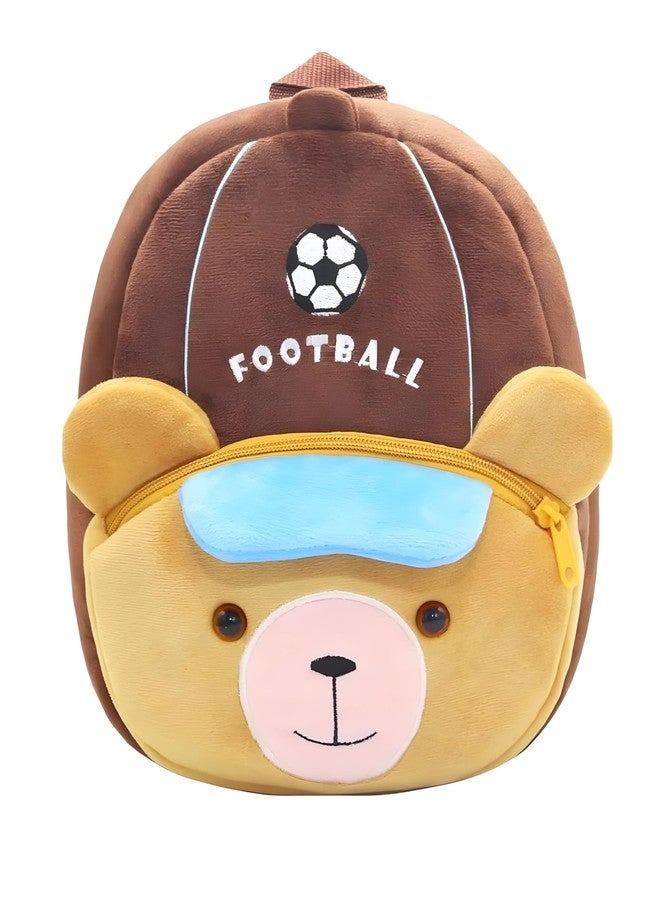 Delicado Cute Small Toddler Kids Preschool Backpack Football design open yes Nursery Preschool Playschool School Picnic Travelling Bag for Baby Boy Girl,Age 2-5 Years - Image 1